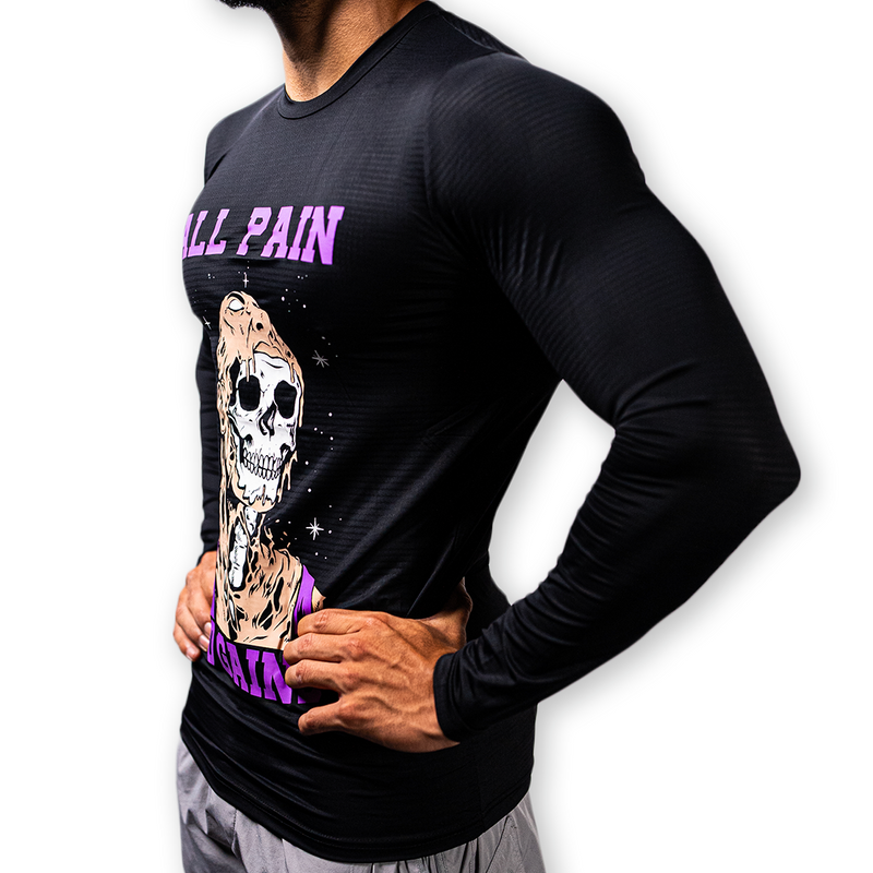 All Pain. No Gains. MUSCLE TEE LONG SLEEVE (LIMITED EDITION) *Read Sizing Chart*