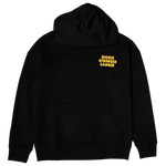 BIGGER. STRONGER. SADDER. (Black Comfy Hoodie)