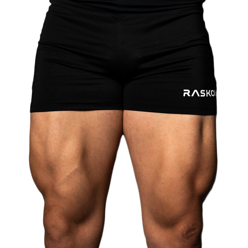 RASKOL Black Bodybuilding Compression Shorts