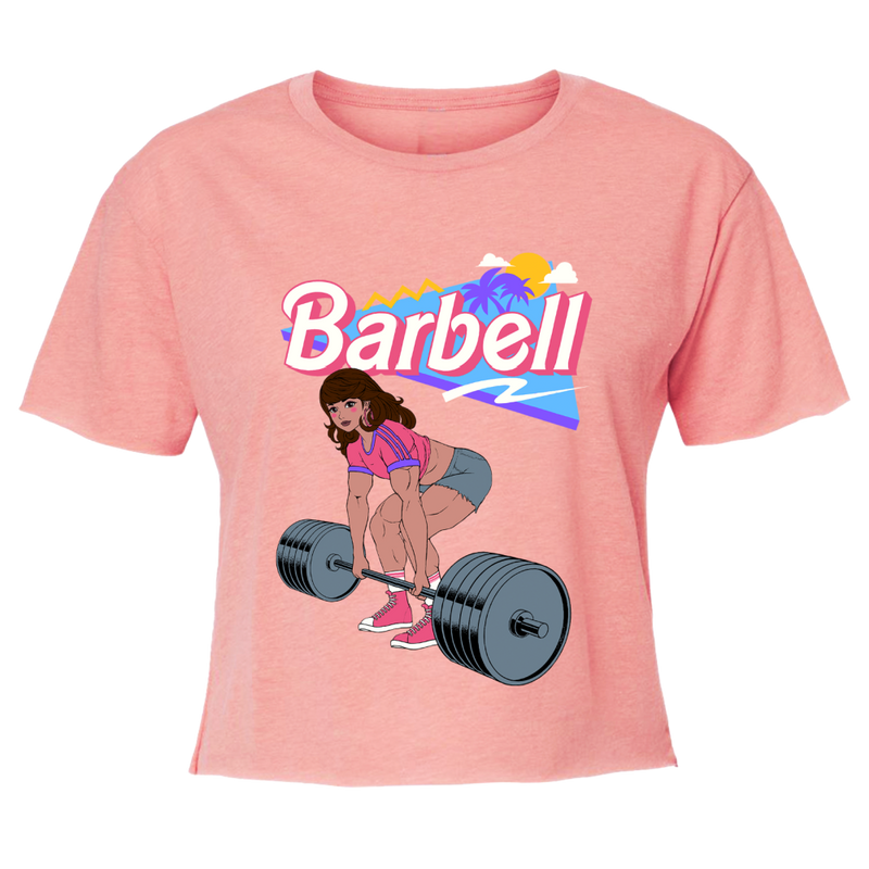 BARBell *Brunette Edition* (Women's Desert Pink Crop Tee)