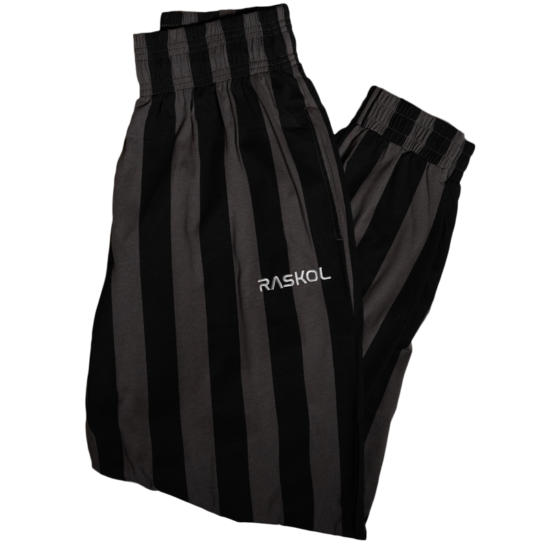 DUMP COVER 2.0 (STRIPED CHARCOAL Parachute Pants)