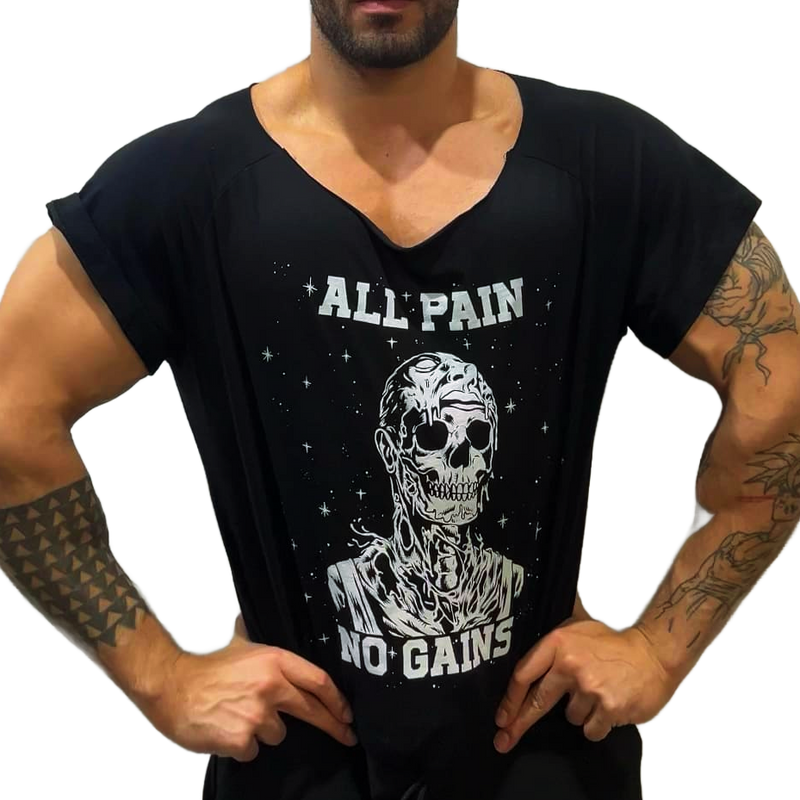 All Pain. No Gains (RETRO RAG TOP)