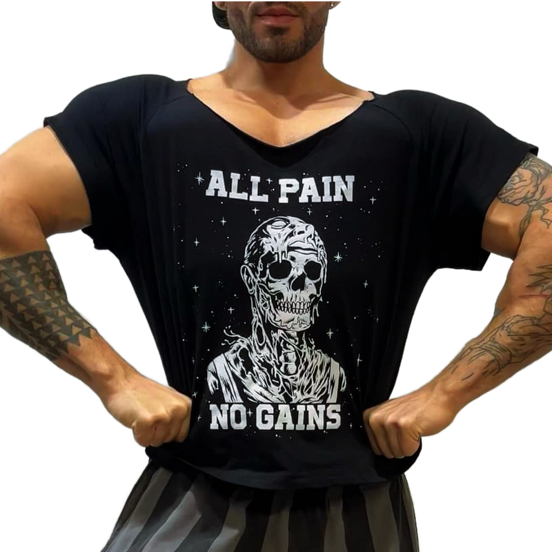 All Pain. No Gains (RETRO RAG TOP)