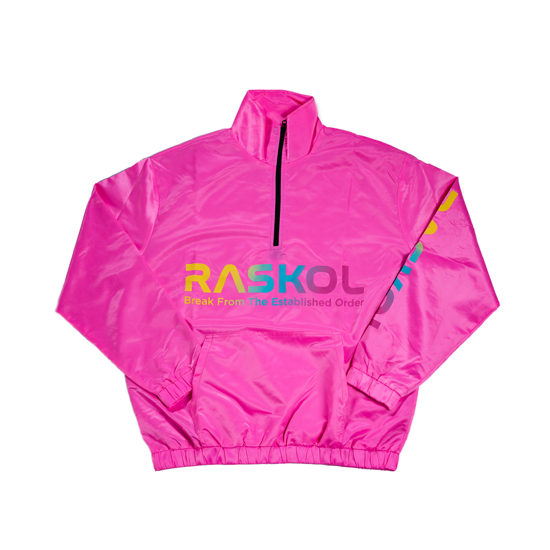 RASKOL Athletic Windbreaker Jacket (Pink)
