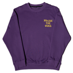Praise The Guns (Comfy Purple Crewneck)