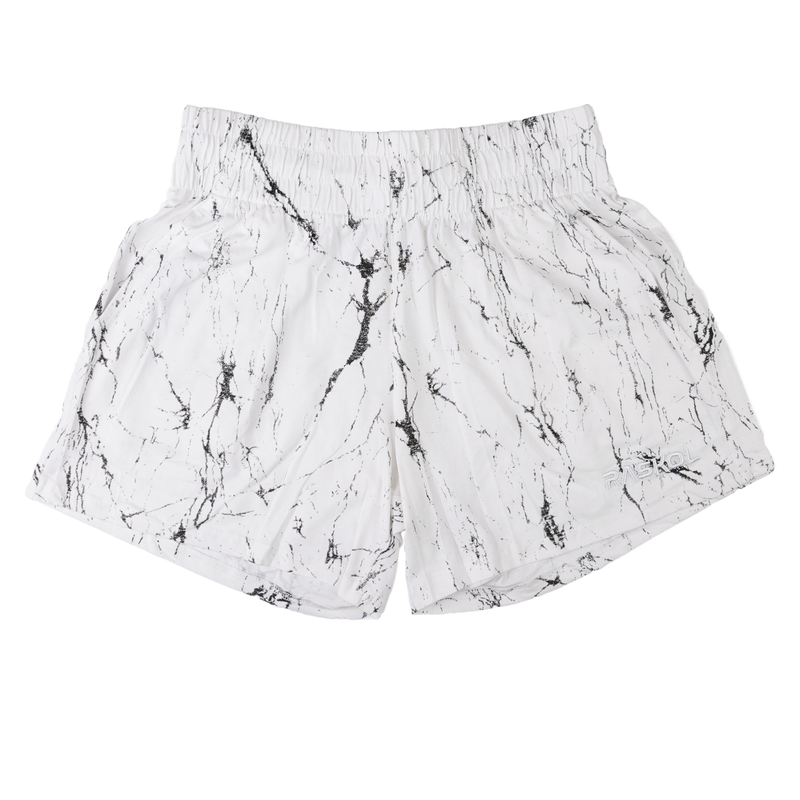 WHITE MARBLE DUMPYS SHORTS (5" Inseam)