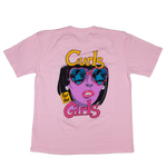 Curls For The Girls (PREMIUM OVERSIZED BUBBLEGUM PINK TEE)